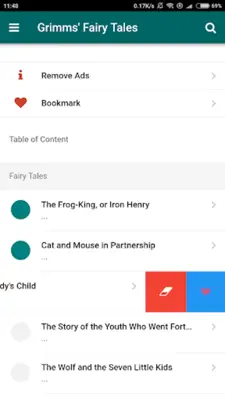 Grimms' Fairy Tales android App screenshot 0