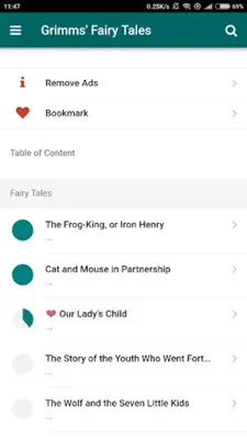 Grimms' Fairy Tales android App screenshot 4